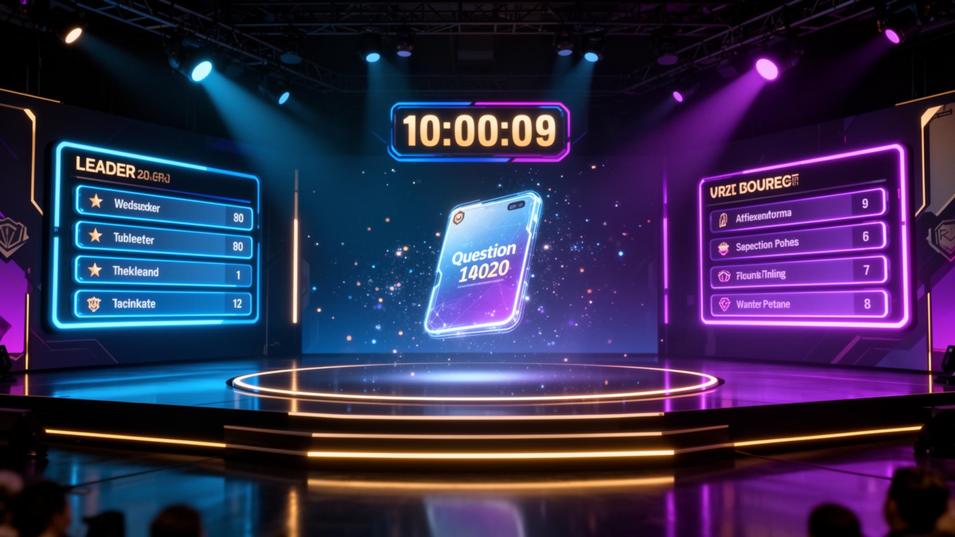 Live quiz show stage